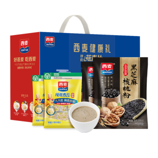 西麦 黑芝麻核桃粉燕麦片礼盒 1050g