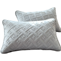 无印良品A类全棉大豆夹棉枕套一对装 隔离枕芯家用防头油隔脏枕头套48x74