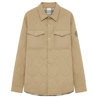 Teenie Weenie Men小熊男装棉服2024秋季工装风衬衫领休闲棉衣外套 中卡其色 170/M