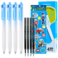 英雄（HERO）按动中性笔 旅行家四季渐境系列办公签字黑色水笔小考试刷题手账文具套装 冬悦蓝四支装0.5mm 四季渐境系列-冬悦蓝