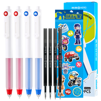 英雄（HERO）按动中性笔 旅行家三时寻迹办公签字红+蓝色水笔小考试刷题手账文具套装 红蓝混色四支装0.5mm 三时寻迹系列-红蓝混色