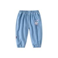 班喜迪儿童裤子夏装女童牛仔裤男童休闲九分裤夏季女宝宝薄款冰丝束脚裤 C5819-星黛露 120cm