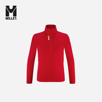 MILLET觅乐UBIC系列户外徒步男士立领秋冬保暖抓绒开衫 MIV10448 红色