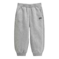 Gap 男女童秋冬logo抓绒束脚卫裤