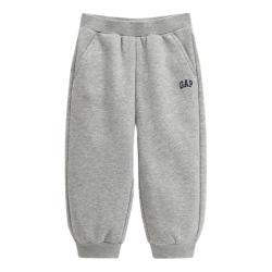 Gap 男女童秋冬logo抓绒束脚卫裤