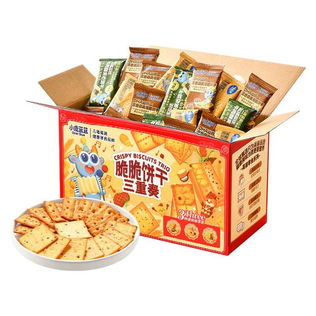 小鹿蓝蓝 脆脆饼干三重奏/680g*3种口味
