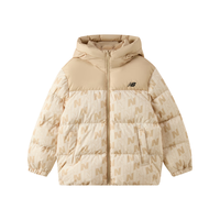 new balance logo印花 儿童羽绒服 120 身型115-125cm 黑色