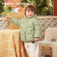 balabala/巴拉巴拉 三防 儿童羽绒服 灰豆绿小恐龙40924-白鸭绒 120 充绒量77g