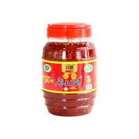 川骄 红油郫县豆瓣酱辣椒酱豆酱旗舰店家用调味品900g微辣的豆瓣酱