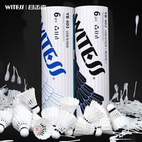 WITESS 目击者羽毛球耐打王白色鸭毛球黑色鹅毛球训练