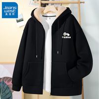 JEANSWEST/真维斯 加绒加厚 男士羊羔绒连帽外套