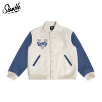 SLAMBLE 拼色复古 棒球服夹克