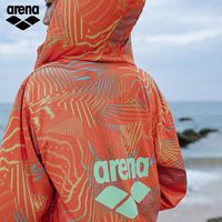 百亿补贴：arena 长袖连帽拉链开襟防晒衣服情侣款男女士通用沙滩外套