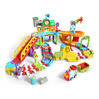 伟易达（VTECH）神奇轨道车系列自由拼接智能感应电子声光早教1-5岁宝宝  豪华版电动火车站