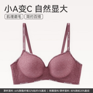 芬腾 聚拢无钢圈 女士文胸  1173豆沙粉  L