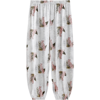 英氏（YEEHOO）儿童裤子男女童夏季兰精莫代尔柔滑7A抑菌透气运动裤束口防蚊裤 顽皮粉豹 120