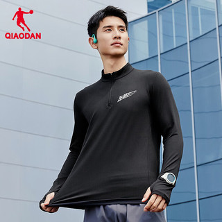 乔丹 飞影长袖T恤 透气速干 黑色 3XL