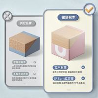 铭塔积木儿童木制大颗粒桶装拼搭玩具新年