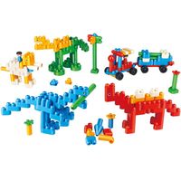 Hape探秘恐龙套Poly-M儿童积木大颗粒软积木超厚思维益智