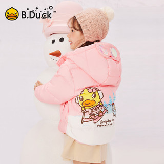 B.Duck/小黄鸭 加厚 儿童羽绒服  樱花粉 90 cm