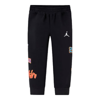 NIKE JORDAN 耐克AJ童装男童长裤2024春秋舒适毛圈休闲儿童新年裤子 正黑色 110/53(5)