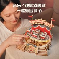  ROKR/若客 创意摆件 木质积木拼装模型