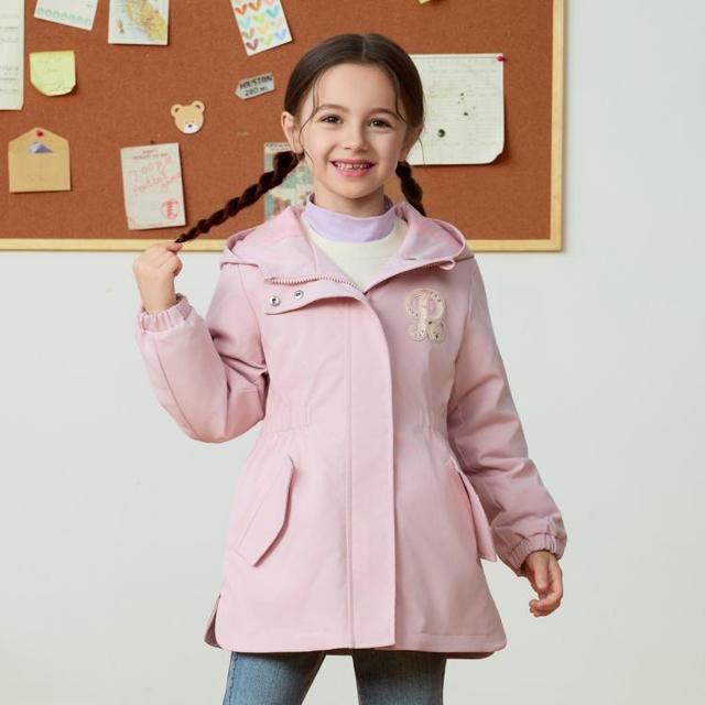 Paw in Paw Paw in  Paw 卡通小熊童装25年秋季新款女童连帽收腰外套夹克保暖舒适