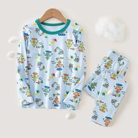 瑁恩·瑁爱 瑁恩瑁爱 舒适春款柔软舒适男童内衣套装中大男童打底秋衣秋裤居家轻外出