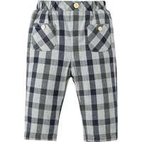 戴维贝拉（DAVE＆BELLA）【奥莱特卖】童装冬装女童宝宝长裤小童洋 蓝灰格 73cm(身高66-73cm)