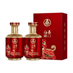 五粮浓香 福喜迎门 52度 浓香型白酒 500mL×2瓶 礼盒装