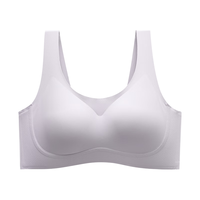 都市丽人内衣女无钢圈聚拢文胸裸感无痕背心式文胸中厚杯防走光胸罩LB06D2