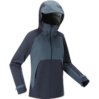 迪卡侬（DECATHLON）冲锋衣男女男款登山防风防水夹克风衣单层硬壳冲锋衣MH500 女-碧城蓝 XS 女-碧城蓝-2024年新