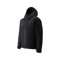 KOLON SPORT/可隆防水加热棉服 男士户外耐磨透湿P棉GTX冲锋衣2级 LHPJ6SN015-BK 黑色