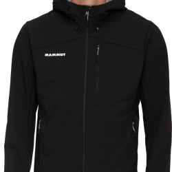 MAMMUT 男式 SO 户外连帽软壳夹克,黑色,M