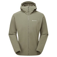 MONTANE盟泰恩KHAMSIN HOODIE户外软壳加绒男 防风耐磨保暖弹力舒适外套 CAPER 浅苔绿 S