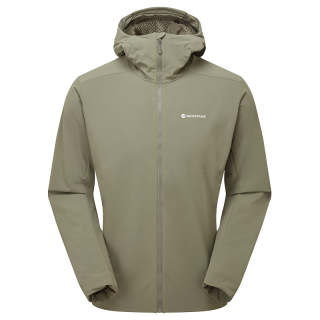 MONTANE盟泰恩KHAMSIN HOODIE户外软壳加绒男 防风耐磨保暖弹力舒适外套 CAPER 浅苔绿 S