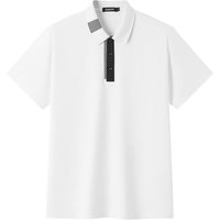 gxgjeans 【限时五折】 美式休闲时尚宽松翻领短袖polo衫 白色