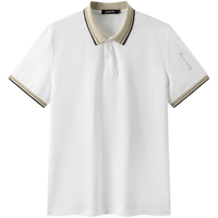 gxgjeans 领口撞色拼接 男士Polo衫  XL (180) 白色