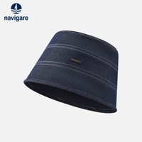 Navigare意大利小帆船休闲男女同款渔夫帽牛仔布盆帽遮阳帽子