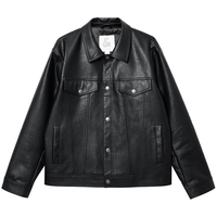 JACK&JONES/杰克琼斯 潮流休闲风 男士皮夹克 3XL (195)