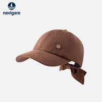 Navigare意大利小帆船秋冬女士鸭舌帽破洞设计感潮流帽子