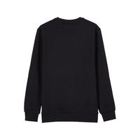 XTEP特步卫衣男秋冬季保暖套头衫宽松慵懒风男装潮流重磅圆领春秋男士卫衣 黑金-加绒款(63%涤纶/37%棉) 2XL