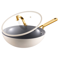炊大皇炒锅不粘锅易洁少油烟平底锅白色煎炒锅30cm磁炉通用西厨XC30CG