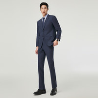 雅戈尔(YOUNGOR)西服男234款条纹套西上衣商务西服高端羊毛面料经典优雅2025 藏青色VOTX220234FIY上衣 170B 170/96A (推荐70-75公斤)