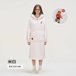 TEENIE WEENIE 小熊肌理绒套头睡裙加绒加厚  家居服 秒杀