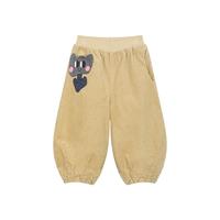 马·拉丁（M.Latin）/童装儿童裤子24冬女童小童收褶花苞版型针织长裤 白灰 110cm