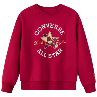 Converse【CNY新年系列】匡威儿童加绒卫衣男女童春季套头上衣红色拜服服 杰斯特红【春秋毛圈款】 130 /64 【身高116-122cm】