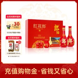 青花郎 红花郎酒10 53%vol 酱香型白酒 500ml*2瓶
