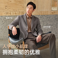 雅戈尔 西服男士优质羊毛混纺含桑蚕丝西服