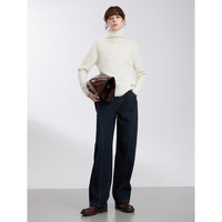 ELLE【100%绵羊毛】简约高领毛衣女2025秋季新款新年软糯显瘦毛针织衫